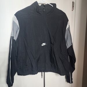 Nike Black and Gray Windbreaker Jacket